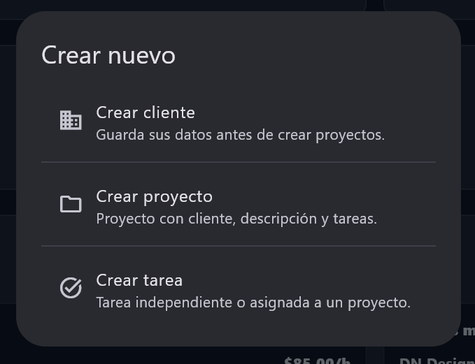 Crear trabajo